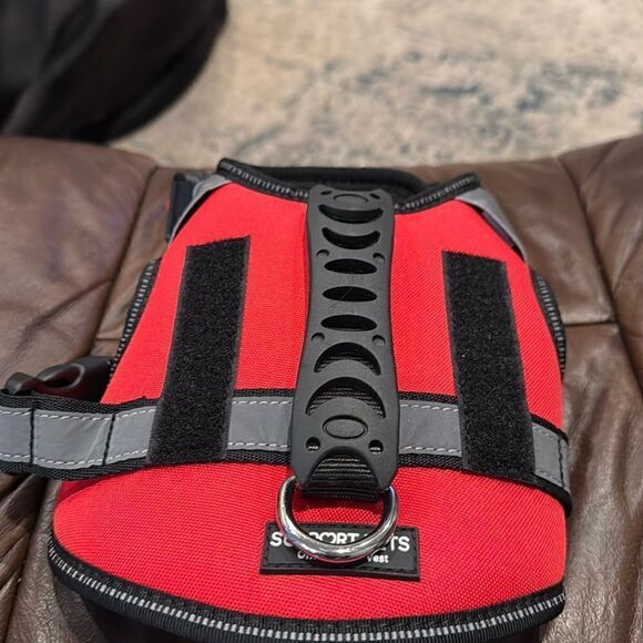 Support pets official emotion ESA vest XS, new without tags reflective red black - Picture 1 of 8